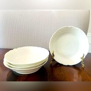 Set of 4 Haviland France Ranson White Fruit/Berry Bowls 5"